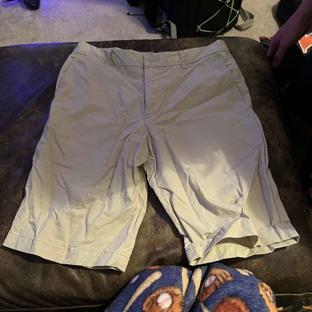 Khaki polo shorts